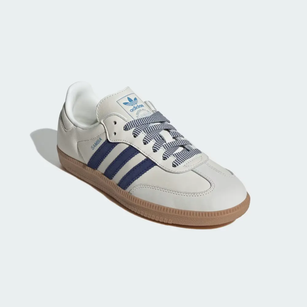 Giày Adidas Wmns Samba OG ‘Off White Dark Blue’ JI3907 - Ảnh 4