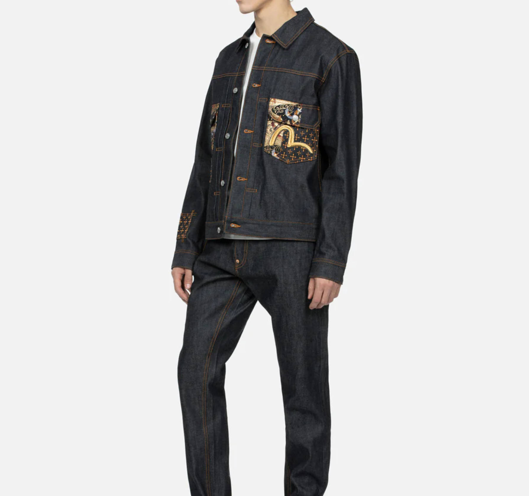 Alternative view of Áo Evisu Denim Jackets ‘Black’ 2ESHTM4DJ7001RXDP