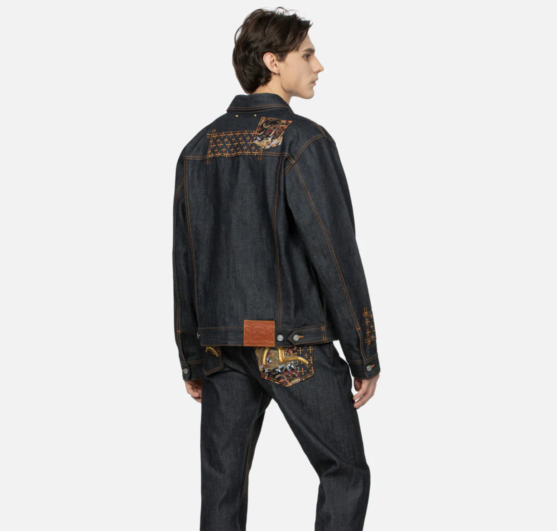 Áo Evisu Denim Jackets ‘Black’ 2ESHTM4DJ7001RXDP - Ảnh 3