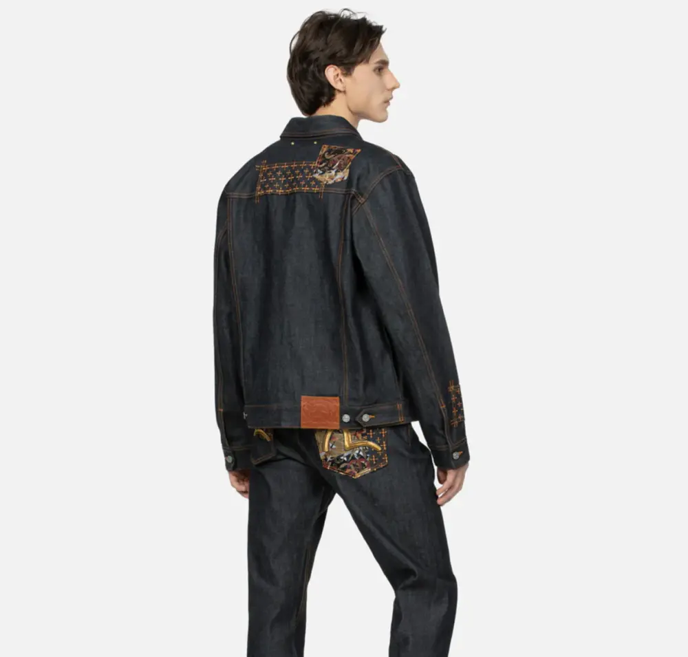 Áo Evisu Denim Jackets ‘Black’ 2ESHTM4DJ7001RXDP - Ảnh 3