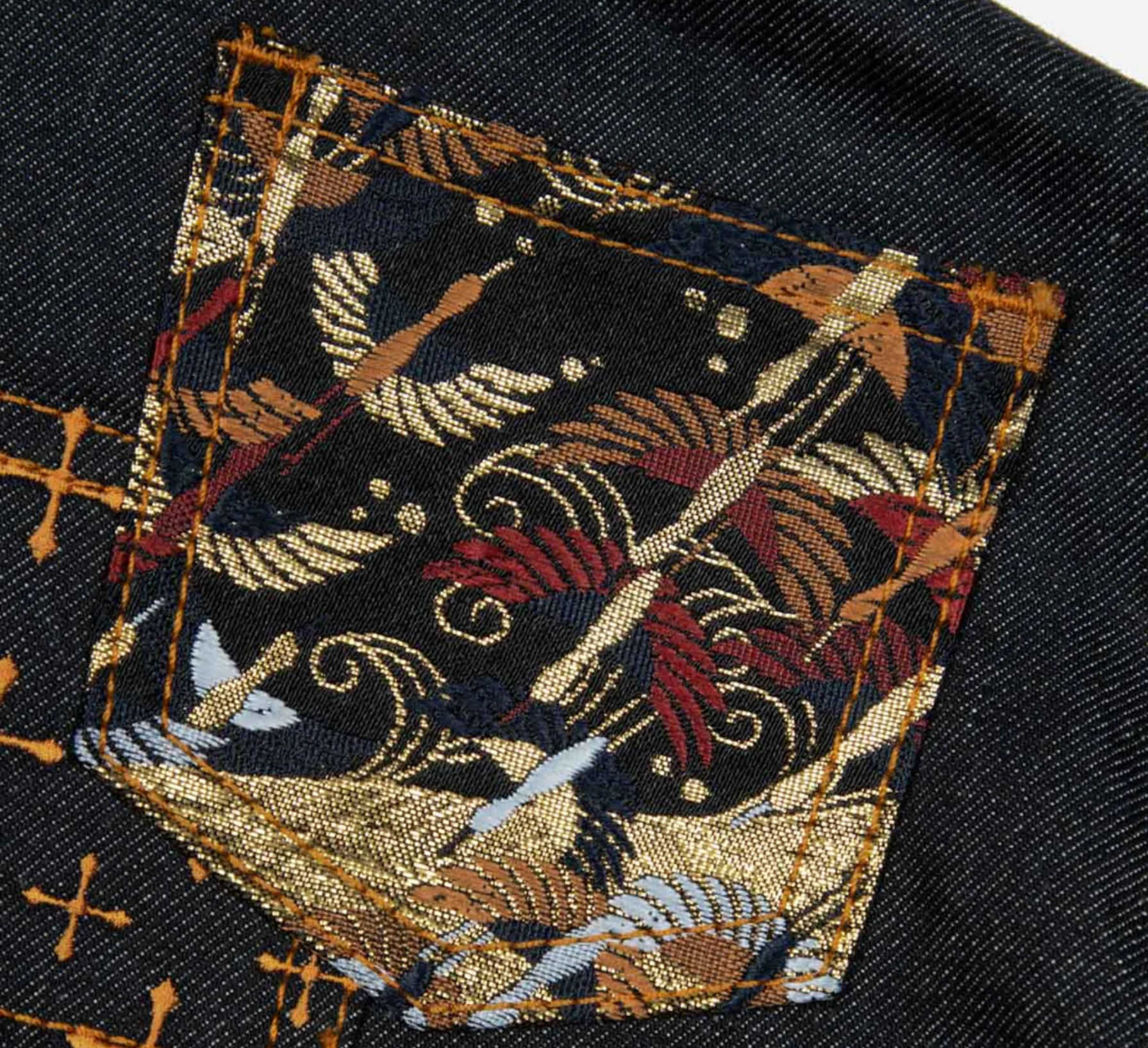 Áo Evisu Denim Jackets ‘Black’ 2ESHTM4DJ7001RXDP - Ảnh 6