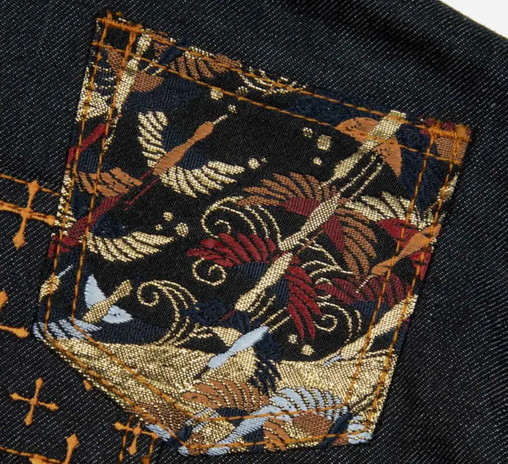 Áo Evisu Denim Jackets ‘Black’ 2ESHTM4DJ7001RXDP - Ảnh 6