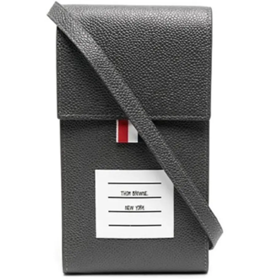 Túi Thom Browne Leather Phone Holder 'Grey'