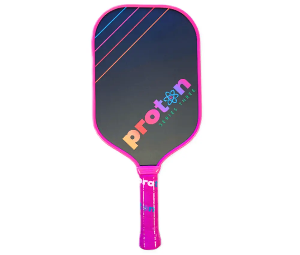 Vợt Pickleball Proton Series Three Raw Carbon 15mm ‘Raspberry’