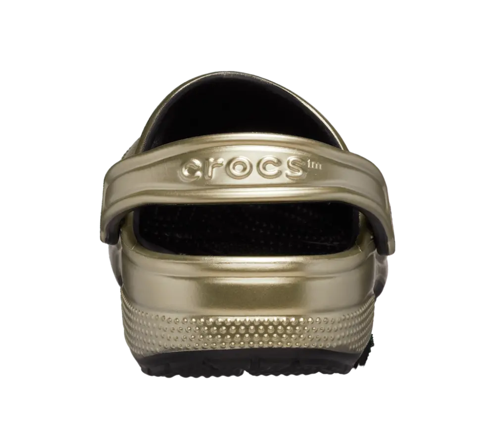 Alternative view of Dép Crocs Classic Metallic Logo Clog 'Gold Metallic' 210803-797