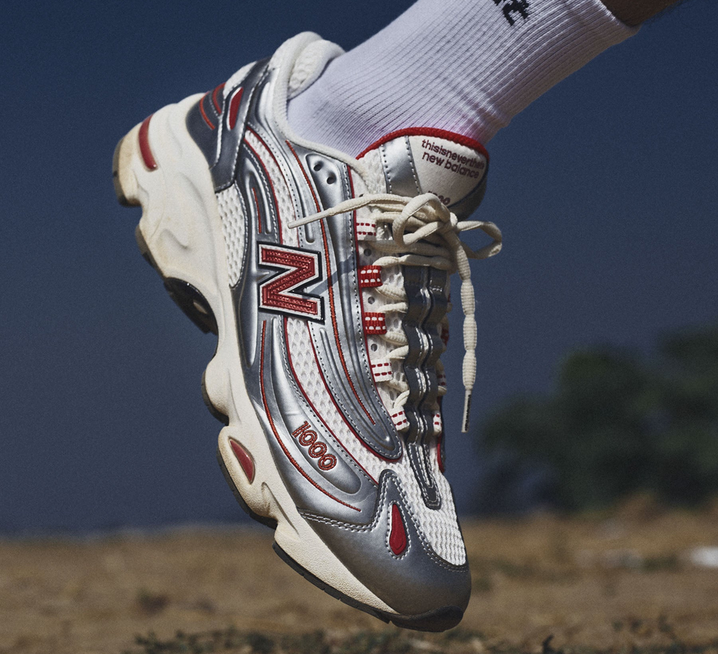Alternative view of Giày New Balance 1000 thisisneverthat 'Metallic Silver Red' M1000TI