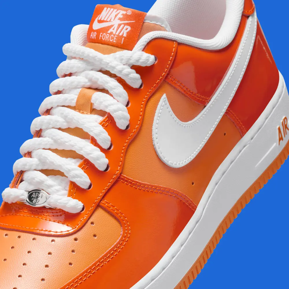 Alternative view of Giày Nike Air Force 1 Low ’07 ‘Orange White Patent’ HV9405-800