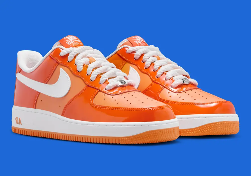 Giày Nike Air Force 1 Low ’07 ‘Orange White Patent’ HV9405-800 - Ảnh 5