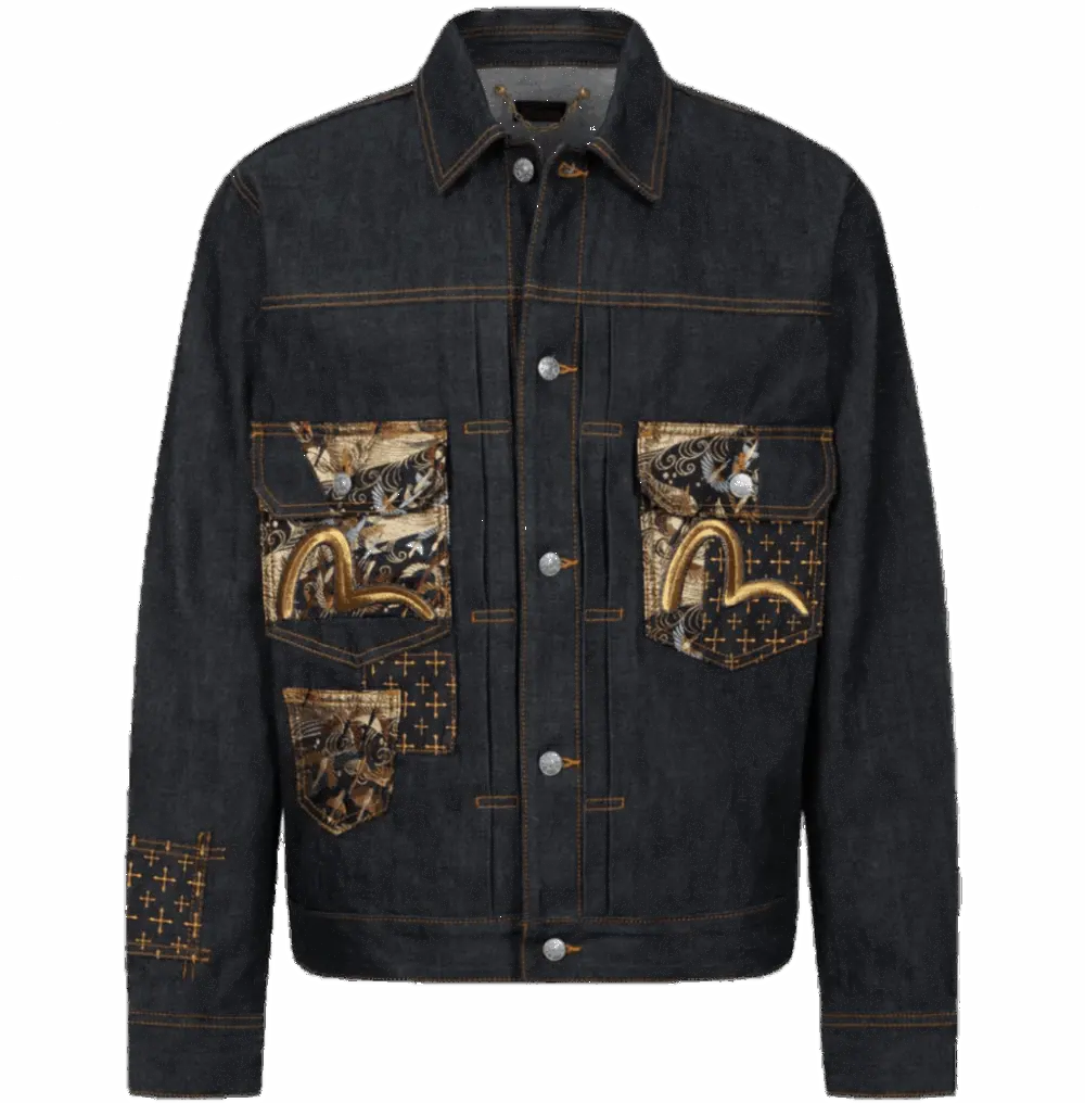 Áo Evisu Denim Jackets ‘Black’ 2ESHTM4DJ7001RXDP