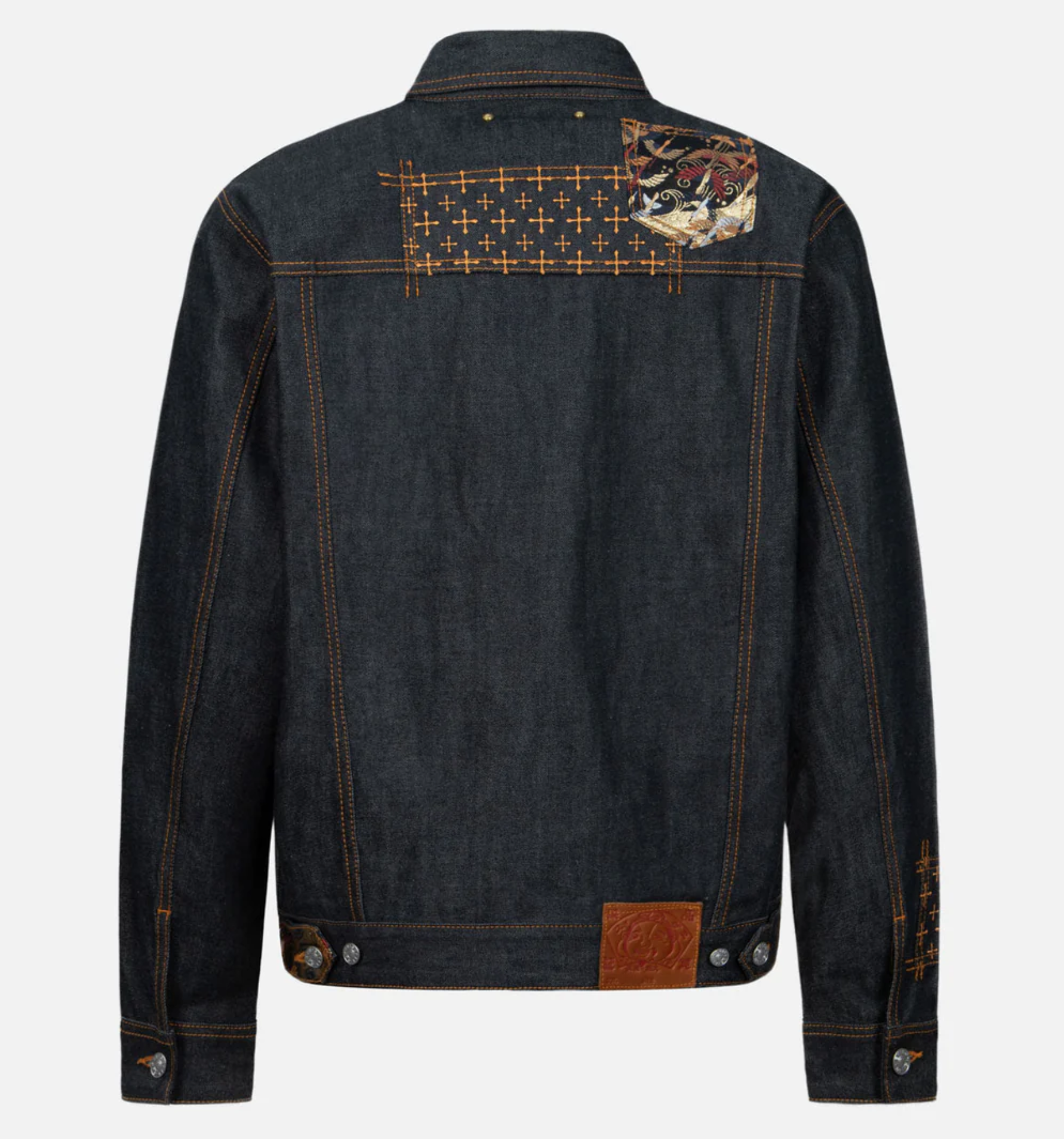 Áo Evisu Denim Jackets ‘Black’ 2ESHTM4DJ7001RXDP - Ảnh 7