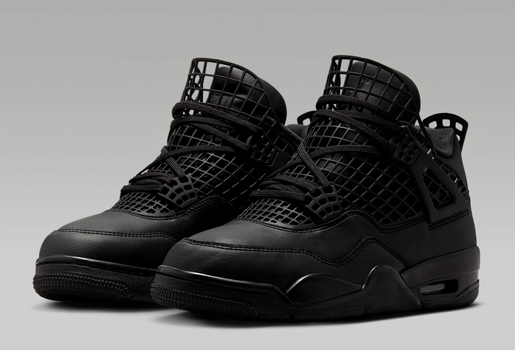 Giày Nike Air Jordan 4 NET ‘Triple Black’ FN7251-001 - Ảnh 5