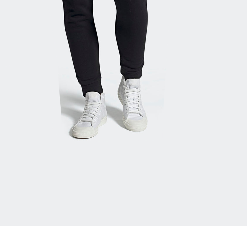 Giày Adidas Nizza RF High ‘Triple White’ EF1885 - Ảnh 5