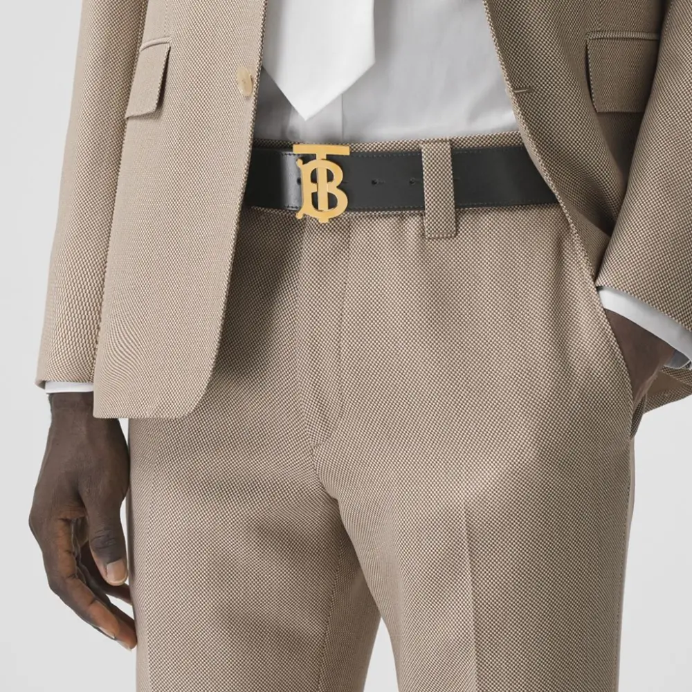 Thắt Lưng Burberry Monogram Motif Leather Belt ‘Black’ p80393471 - Ảnh 3