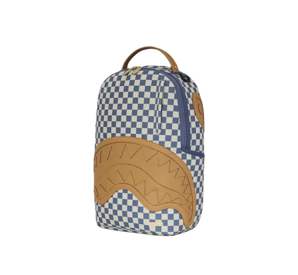 Balo Sprayground Zipper Fabric ‘Blue White’ 910B6720NSZ - Ảnh 4