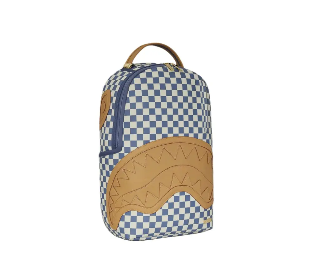Balo Sprayground Zipper Fabric ‘Blue White’ 910B6720NSZ - Ảnh 3