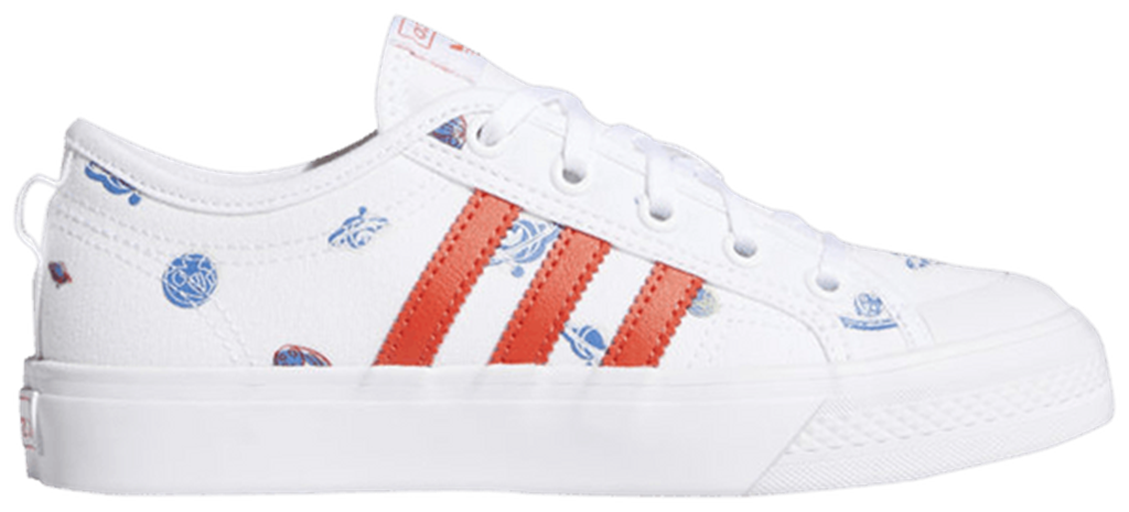 Giày Adidas Nizza J ‘White And Orange’ H01101