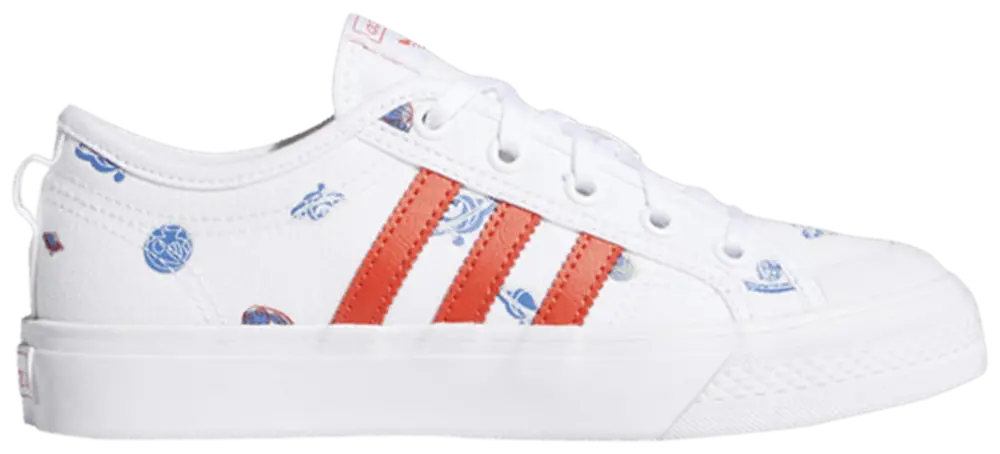 Giày Adidas Nizza J ‘White And Orange’ H01101