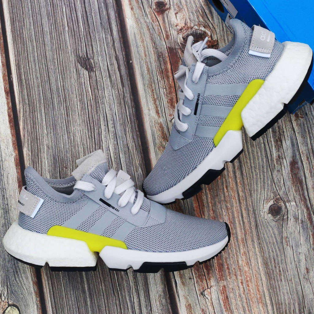 Giày Adidas POD S3.1 'Grey Two Shock Yellow' B37363 - Ảnh 4