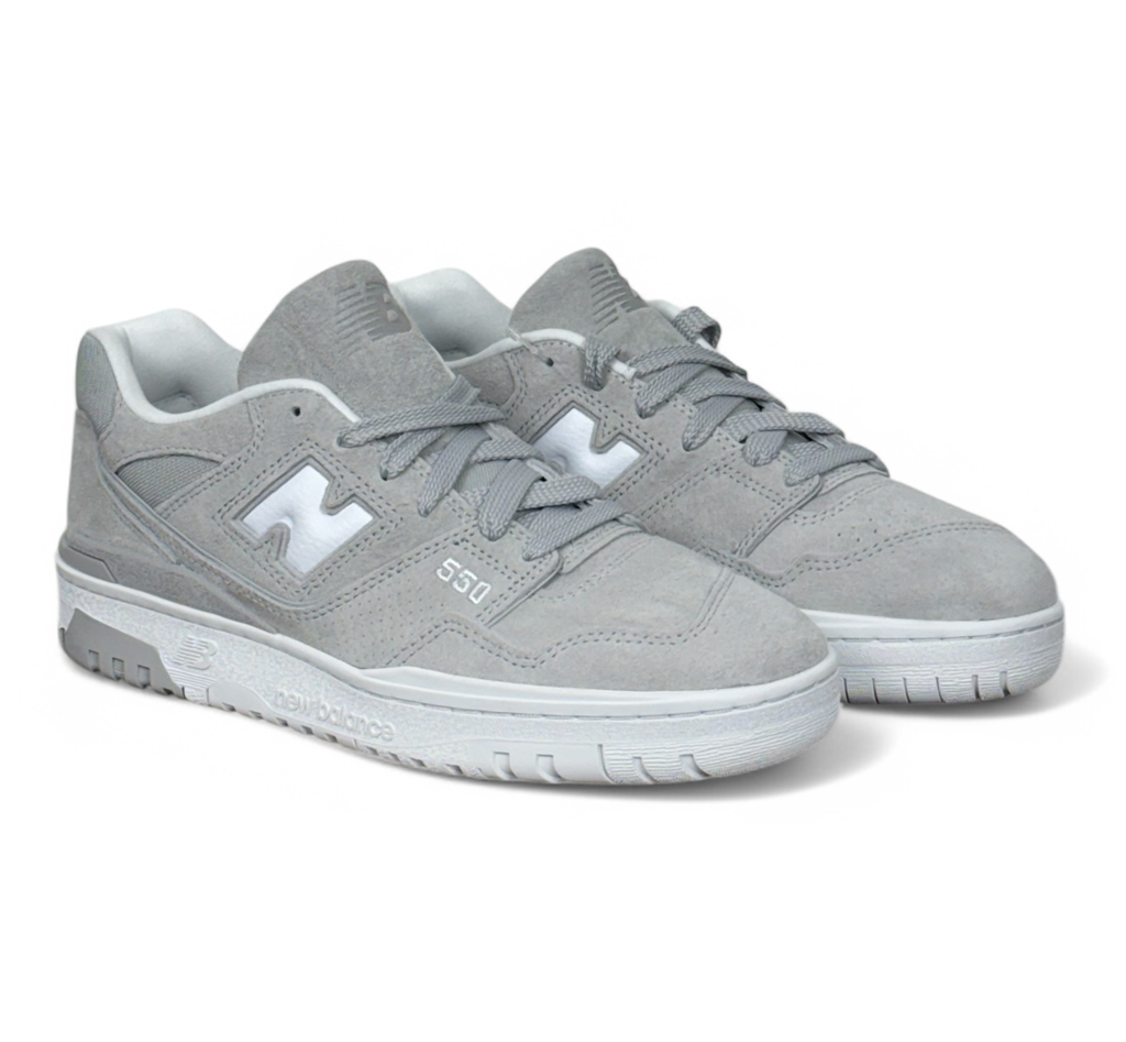 Giày New Balance 550 Suede ‘White Grey’ BB550UCG - Ảnh 6
