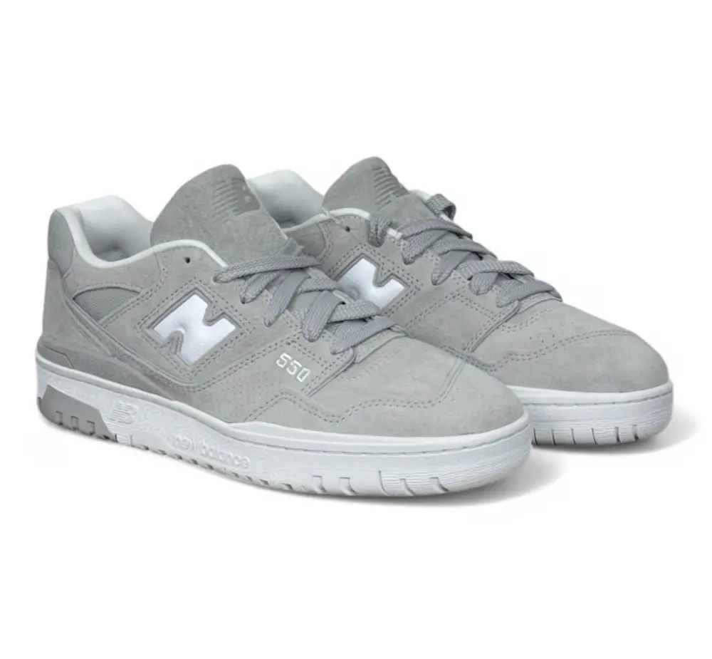 Giày New Balance 550 Suede ‘White Grey’ BB550UCG - Ảnh 6