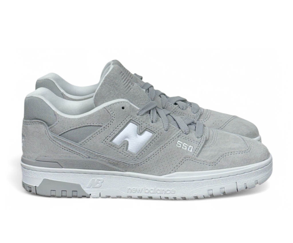 Giày New Balance 550 Suede ‘White Grey’ BB550UCG - Ảnh 5