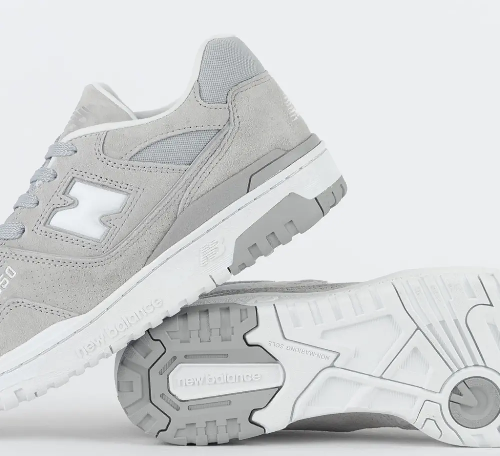Giày New Balance 550 Suede ‘White Grey’ BB550UCG - Ảnh 2