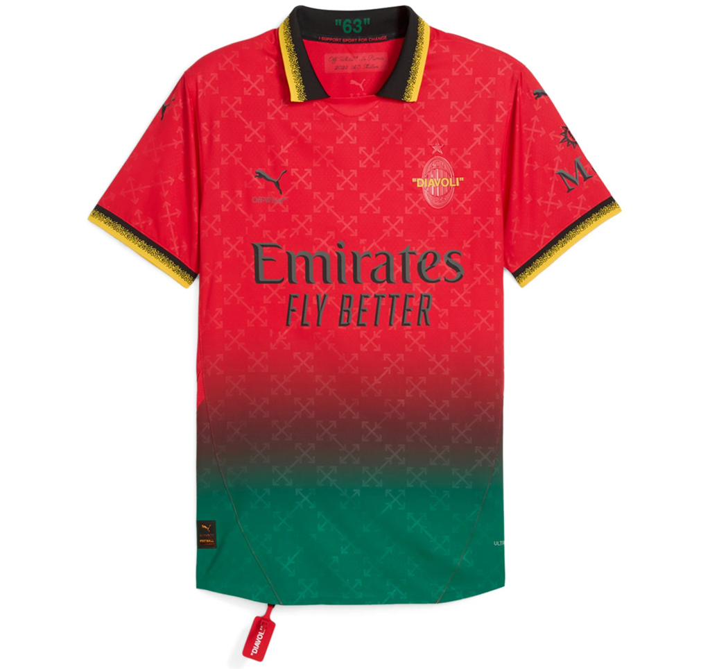 Áo Puma x Off-White AC Milan 24/25 'red green' 783000-02