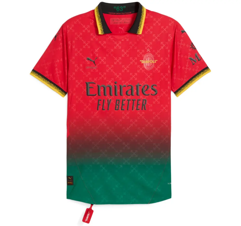 Áo Puma x Off-White AC Milan 24/25 'red green' 783000-02