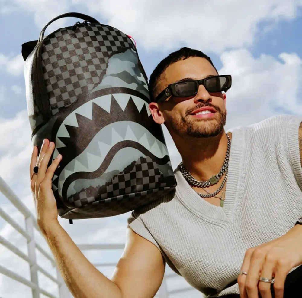 Balo Sprayground Shark Mouth Checkerboard ‘Black’ W1045704 - Ảnh 3