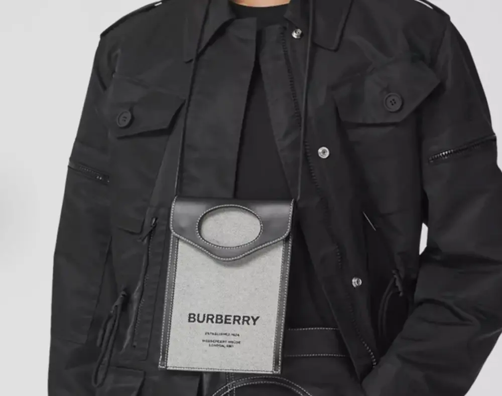 Alternative view of Túi Burberry Crossbody Phone Bag ‘Grey’ 80400911