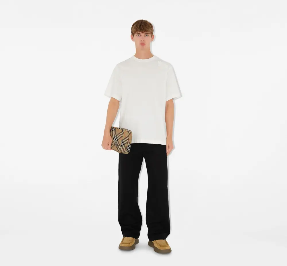 Alternative view of Túi Burberry Check Travel Pouch ‘Beige’ 80927071