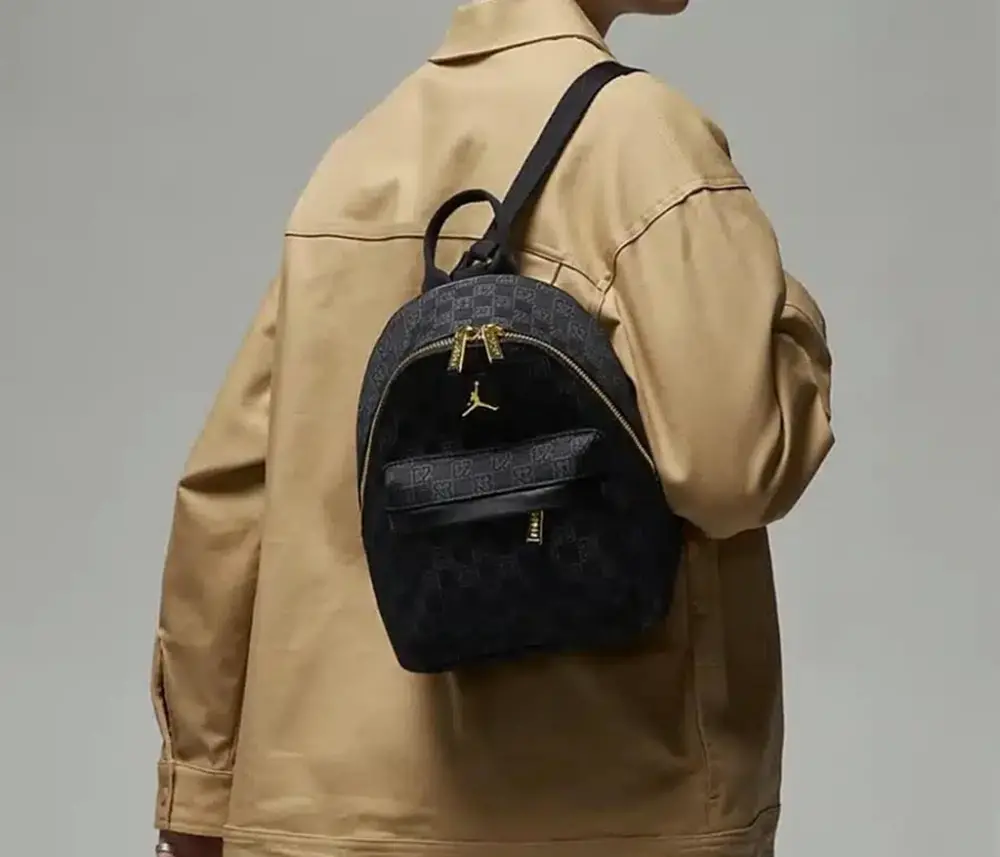 Ba Nike Monogram Mini Backpack ‘Black’ 7A0761-023 - Ảnh 4