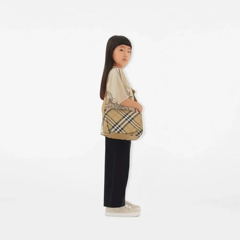 Túi Burberry Checked Messenger Bag ‘Beige’ 80895061 - Ảnh 4