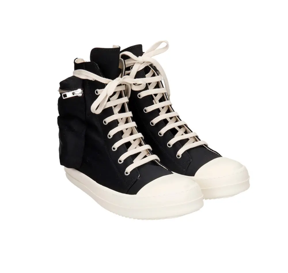 Giày Rick Owens Black High Top Sneakers DU21S2801 - Ảnh 5