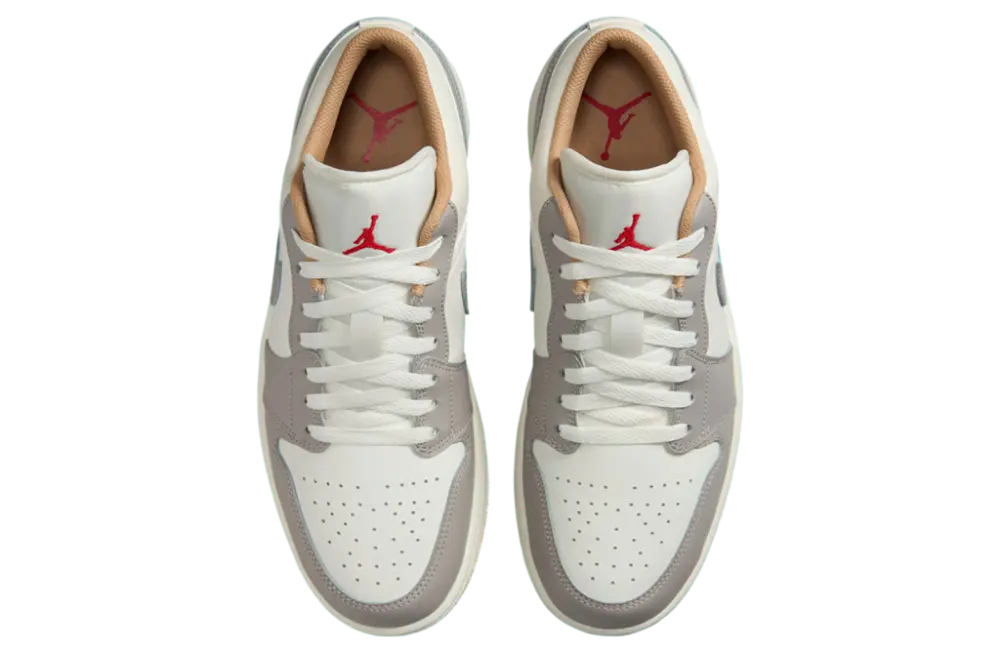 Giày Nike Air Jordan 1 Low ‘Red College Grey’ 553558-169 - Ảnh 7
