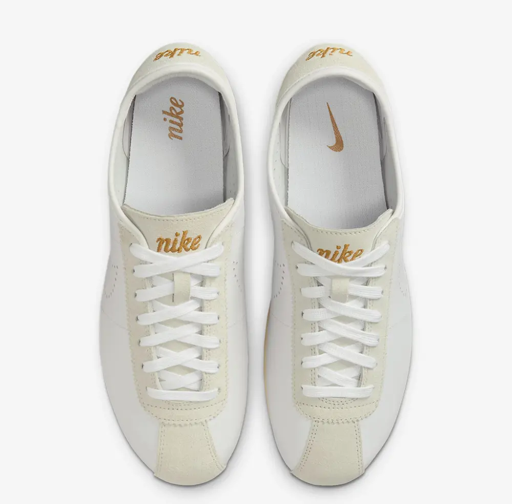 Giày Nike Cortez ‘White Bronze Perforated Swoosh’ HQ1841-100 - Ảnh 5