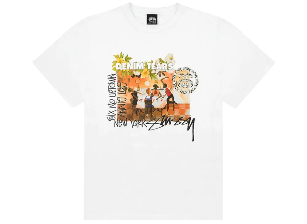 Áo Stussy x Denim Tears Annie Lee Tee ‘White’ 3903997