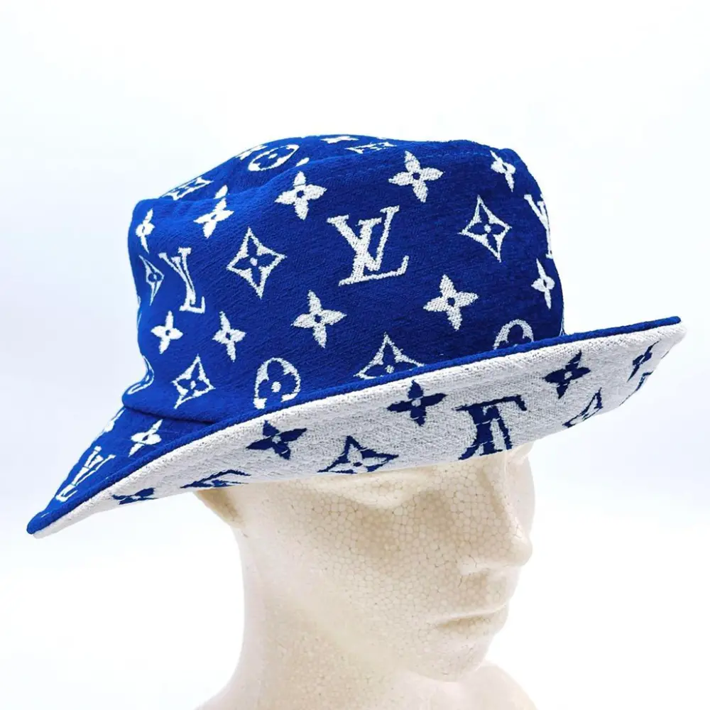 Mũ Louis Vuitton LV Match Bucket Hat ‘Blue’ M77760 - Ảnh 2