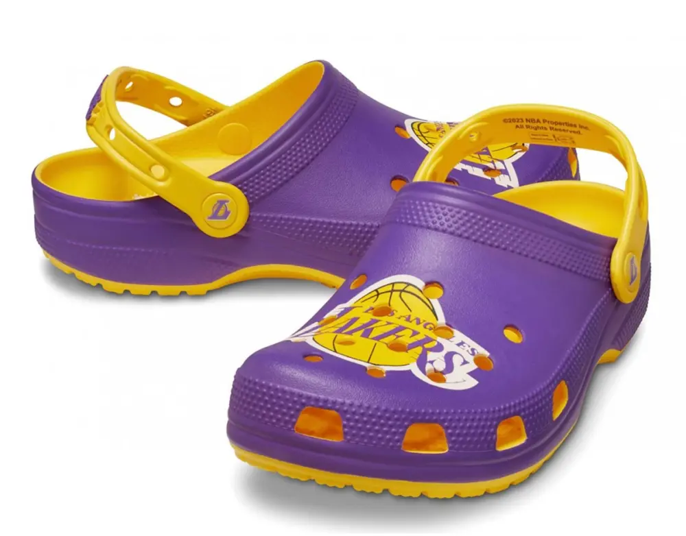 Dép Crocs Classic Clog ‘Los Angeles Lakers’ 208650-75Y - Ảnh 4