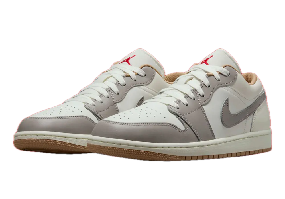 Giày Nike Air Jordan 1 Low ‘Red College Grey’ 553558-169 - Ảnh 5