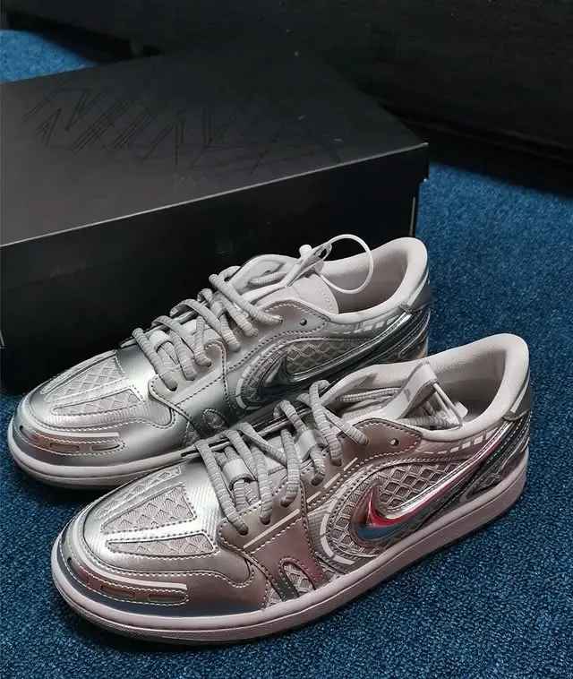 Giày Nike Air Jordan 1 Low Method Of Make V3 ‘Metallic Silver’ HQ2186-002 - Ảnh 6