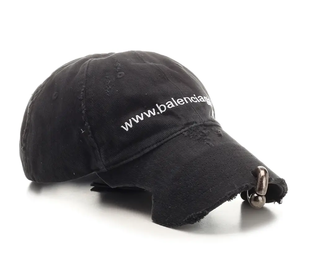 Mũ Balenciaga Front Piercing Faded Cap ‘Black’ 750716410B2-1071 - Ảnh 3
