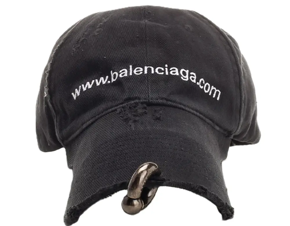 Mũ Balenciaga Front Piercing Faded Cap ‘Black’ 750716410B2-1071