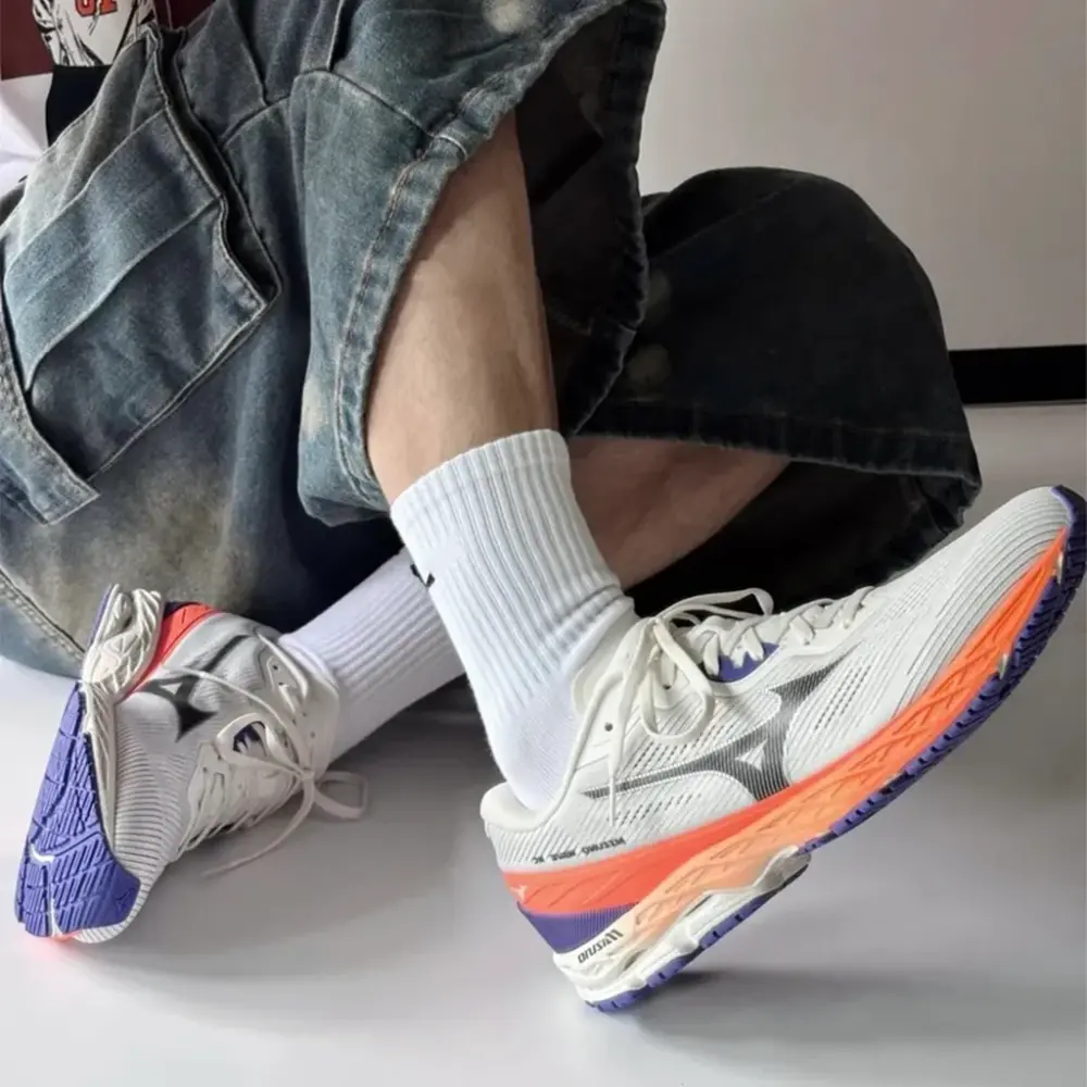 Giày Mizuno Wave ‘White Orange Blue’ D1GH251002 - Ảnh 4