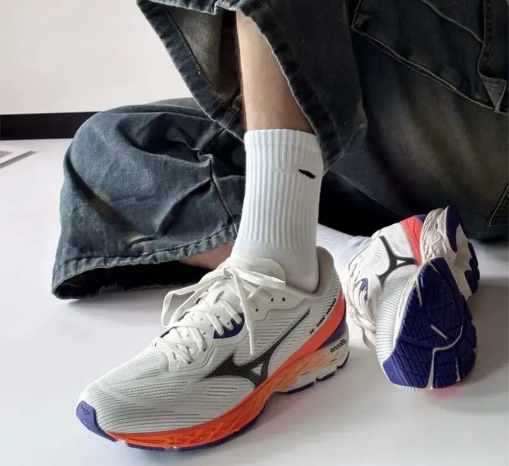 Giày Mizuno Wave ‘White Orange Blue’ D1GH251002 - Ảnh 3