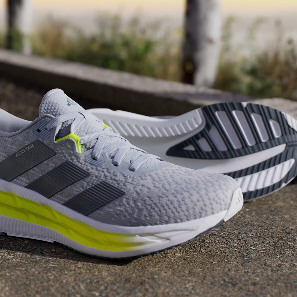 Alternative view of giày Adidas Adistar 4 'Halo Silver Solar Slime' JR0314