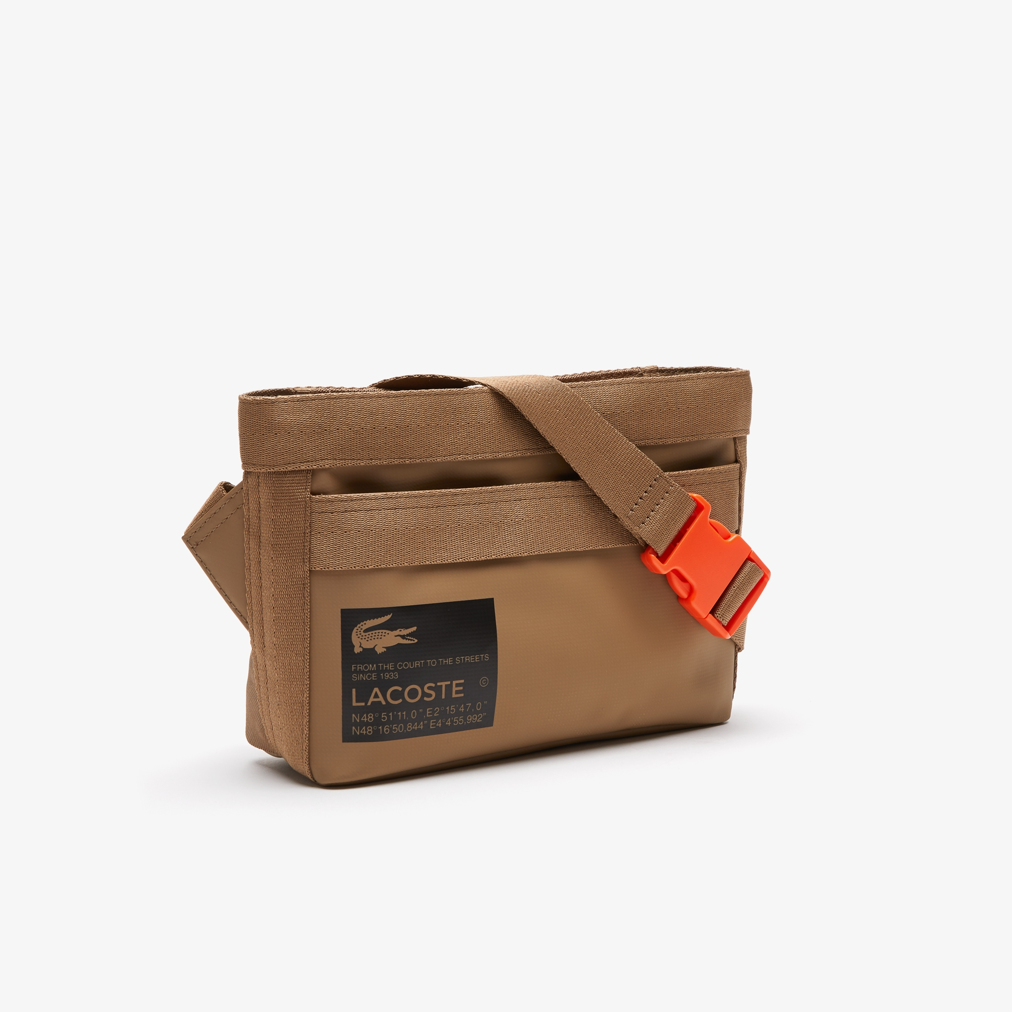 Túi Lacoste Signature Print Water-Repellent ‘Brown’ NH4035OU-K88 - Ảnh 3