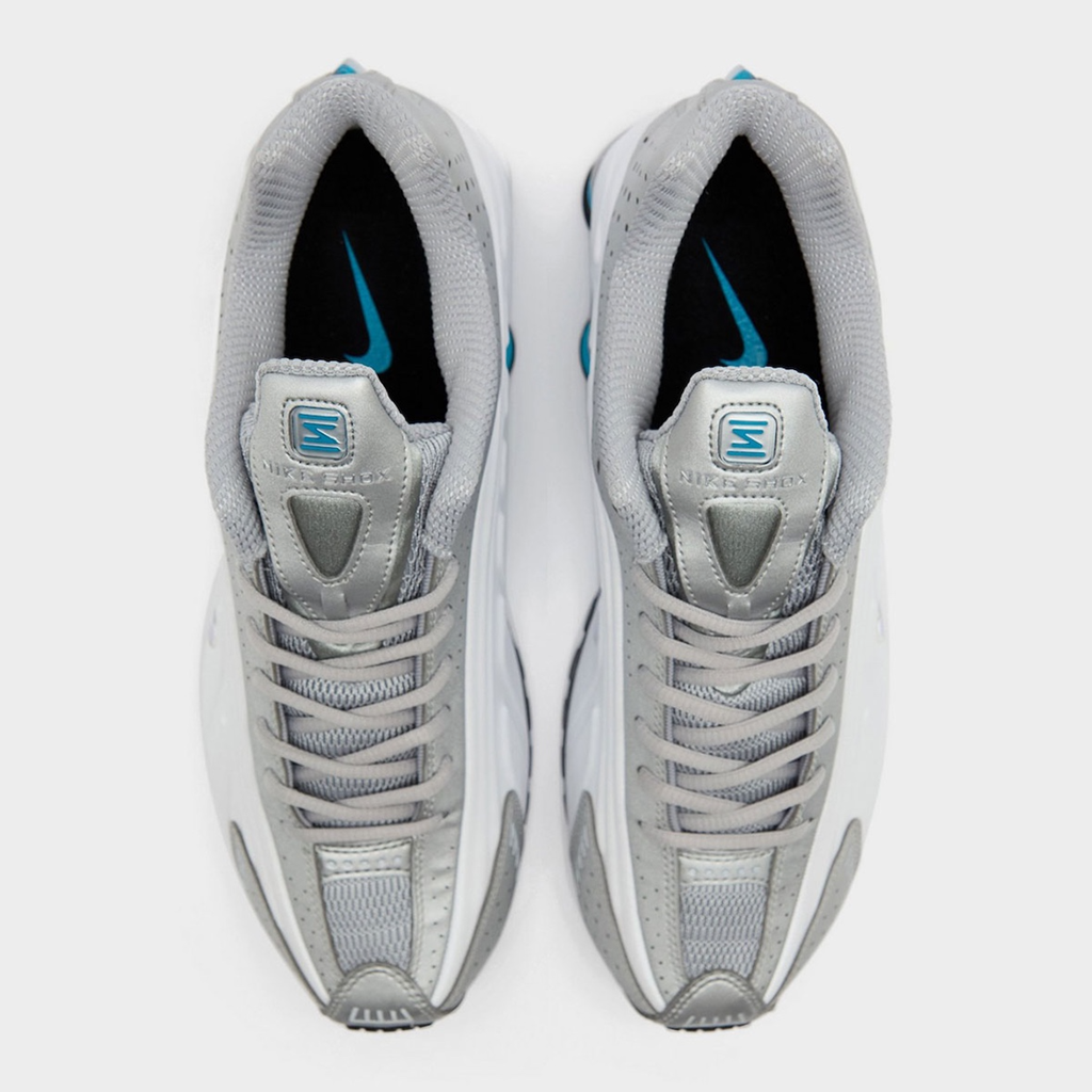 Giày Nike Shox R4 ‘Metallic Silver White Blue Lagoon’ HQ1988-005 - Ảnh 4
