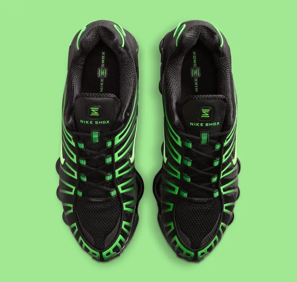 Giày Nike Shox TL ‘Black Green Strike’ AV3595-012 - Ảnh 3