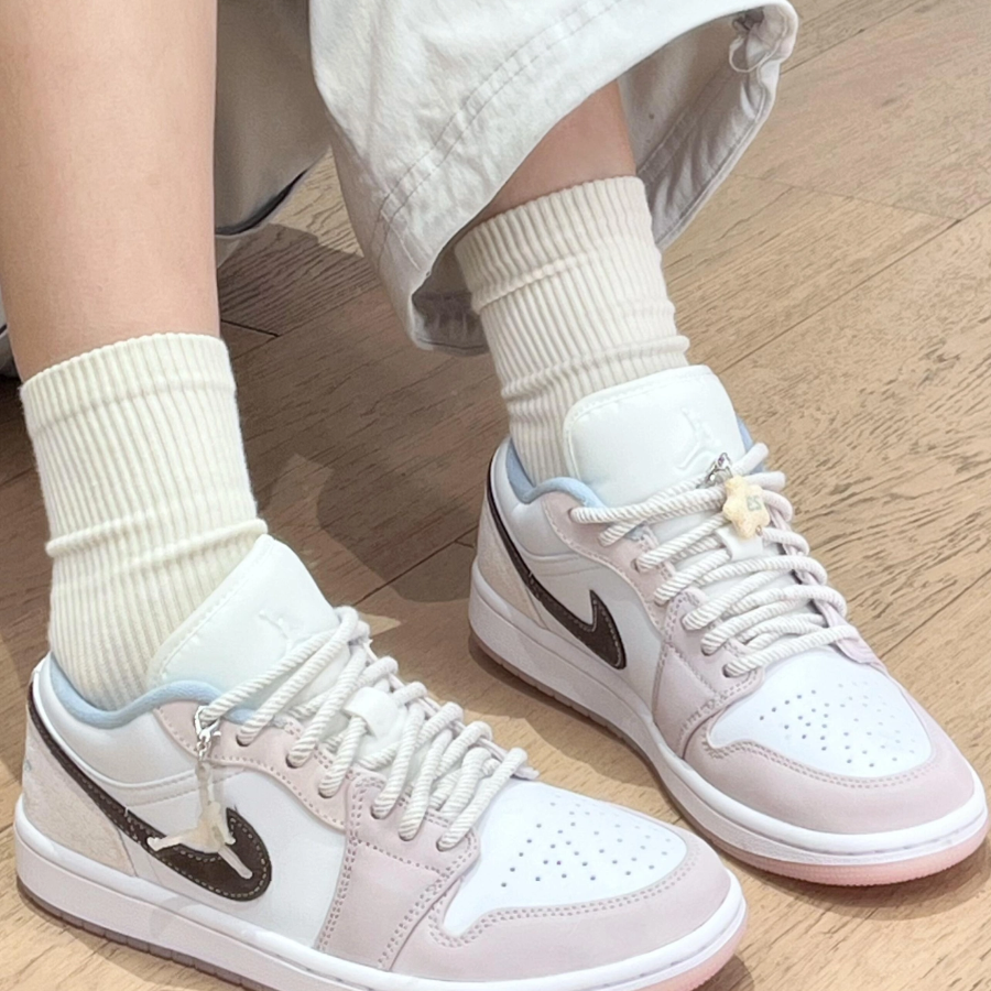 Giày Nike Air Jordan 1 Low ‘Light Soft Pink’ IB8859-101 - Ảnh 4